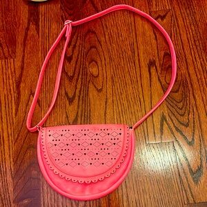 USED KIDS TARGET CROSSBODY LASER CUT HOT PINK